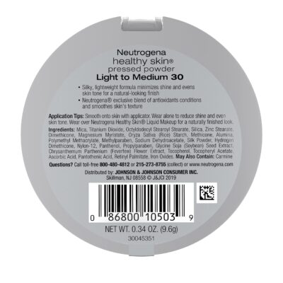 Neutrogena Healthy Skin Pressed Makeup Powder Compact with Antioxidants & Pro Vitamin B5, Evens Skin Tone, Minimizes Shine & Conditions Skin, Light to Medium 30, .34 oz (Pack of 2) - Image 5