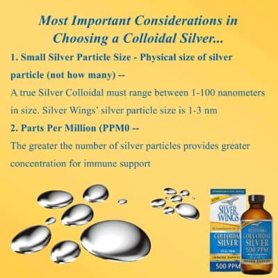 Natural Path Silver Wings Colloidal Silver 500ppm (2,500mcg) Immune Support Supplement 8 fl. oz. - Image 7