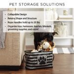 Bone Dry Pet Storage Collection Lattice Paw Print, Medium Rectangle, White/Gray - Image 8