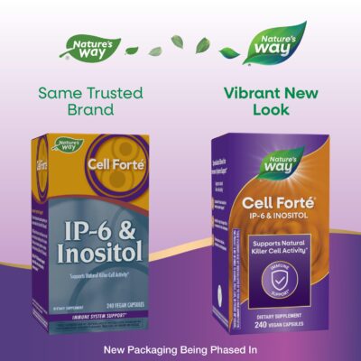 Nature's Way Cell Fort? IP-6 & Inositol Supplement, Supports Natural Killer Cell Activity*, Immune Support*, Gluten-Free, Vegan, 240 Capsules (Packaging May Vary) - Image 2