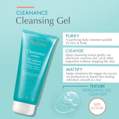 Eau Thermale Av?ne - Cleanance Cleansing Gel - Soap-Free Cleanser for Face and Body - For Blemish-Prone Skin - 6.7 fl.oz (Pack of 1) - Image 2