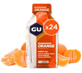 GU Energy Original Sports Nutrition Energy Gel, Vegan, Gluten-Free, Kosher, and Dairy-Free On-the-Go Energy for Any Workout, 24-Count, Mandarin Orange