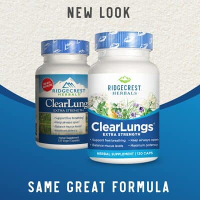 Ridgecrest Herbals ClearLungs Extra Strength, Natural Lung, Nasal Health Formula, Bronchial, Respiratory, Sinus, Mucus Support (120 Caps, 60 Serv) - Image 5