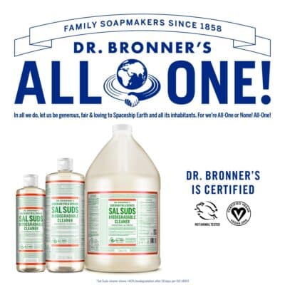 Dr. Bronner's - Sal Suds Biodegradable Cleaner (16 oz) - All-Purpose Cleaner, Pine Cleaner for Floors, Laundry and Dishes, Concentrated, Cuts Grease and Dirt, Powerful Cleaner - Image 6
