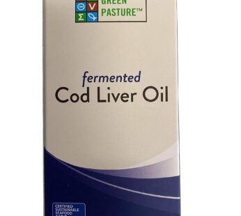 Green Pasture – Fermented Cod Liver Oil Liquid – Unflavored 6 fl. oz. Vitamin A Vitamin D Omega 3 Omega 6 Omega 9 (6.1oz Orange)