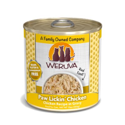 Weruva Classic Cat Food, Paw Lickin? Chicken with Chicken Breast in Gravy, 10oz Can (Pack of 12)