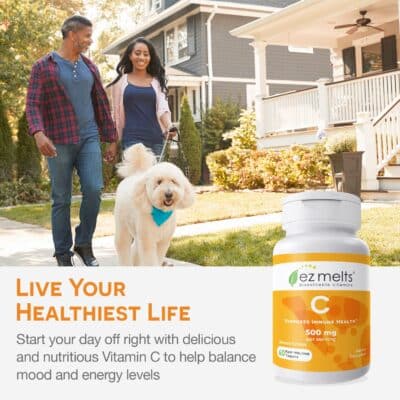 EZ Melts Dissolvable Vitamin C 500 mg, Sugar-Free, 1-Month Supply - Image 8