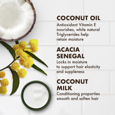 Shea Moisture Coconut Oil, 100% Extra Virgin Coconut Oil Skin Care, Pregnancy Moisturizer for Stretch Marks, Pure Coconut Oil Hair Care, Vitamin E, Coconut Oil Makeup Remover (Pack of 2-14.5 Oz Ea) - Image 6