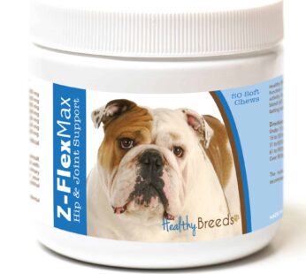 Healthy Breeds Bulldog Z-Flex Max Hip and Joint Soft Chews 50 Count