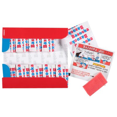 Bazooka Bubble Gum Individually Wrapped Pink Chewing Gum in Original Flavor - 10 Piece Wallet Packs (Pack of 12) - Fun Old Fashioned Candy for Kids - Image 3