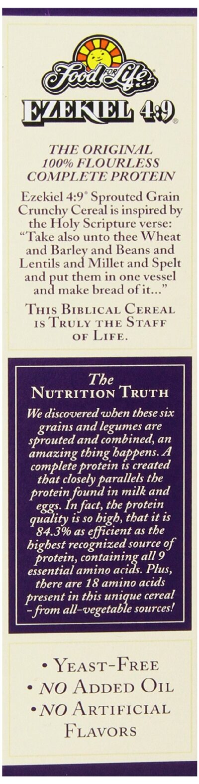Food For Life Ezekiel 4:9 Organic Sprouted Grain Cereal, Cinnamon Raisin, 16 Ounce (Pack of 6) - Image 4