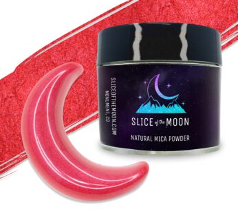 Slice of the Moon | Magic Red Natural Mineral Mica Powder, 0.88oz (25g) | for Personal or Professional Use – Cosmetics, Epoxy Resin Projects, Nail Polish, Soaps, Bath Bombs, and Art Projects