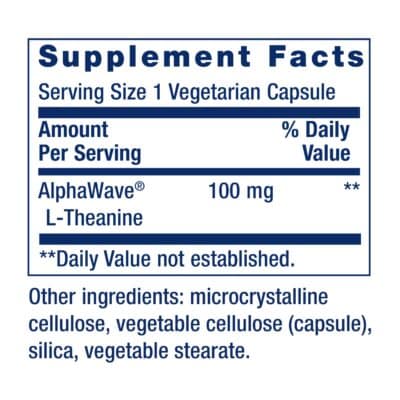 Life Extension L-Theanine, 100 mg, 60 Vegetarian Capsules ? Supports a Calming & Mood Enhancing Effect, Amino Acid Derived From Tea - Gluten-Free, Non-GMO - Image 2