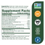 MegaFood Skin, Nails & Hair 2 - Vitamins For Women & Men - Biotin, Vitamin A, Vitamin C, Zinc, Vitamin B6, Vitamin E, Pantothenic Acid - Vegan - Made Without 9 Food Allergens - 90 Tabs (45 Servings) - Image 3