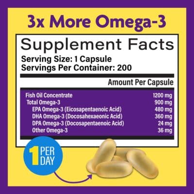 InnovixLabs Triple Strength Omega 3 Fish Oil Supplement, 900 mg, Pure EPA DHA Omega 3 Supplement Brain and Joints, Burpless Omega-3 for Women and Men with Enteric Coating, 200 Capsules - Image 3