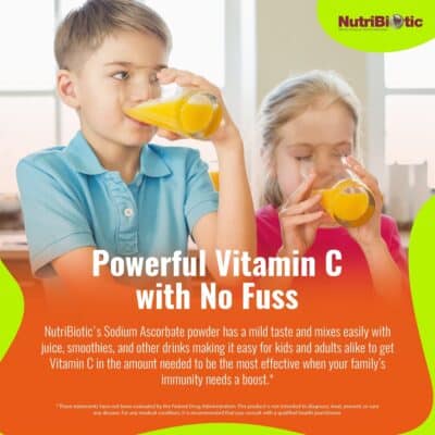 NutriBiotic - Sodium Ascorbate Buffered Vitamin C Powder, 16 Oz | Vegan, Non-Acidic & Easier on Digestion than Ascorbic Acid | Essential Immune Support & Antioxidant Supplement | Gluten & GMO Free - Image 3