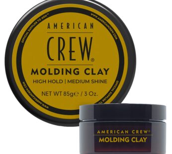 American Crew Men’s Hair Molding Clay (OLD VERSION), Like Hair Gel with High Hold with Medium Shine, 3 Oz (Pack of 1)