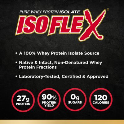 ALLMAX Nutrition - ISOFLEX Whey Protein Powder, Whey Protein Isolate, 27g Protein, Vanilla, 2 Pound - Image 3