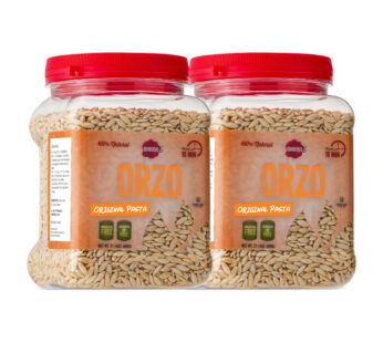 Baron?s Orzo Pasta Original | 2 Pack of 21.16oz Kosher Jars | Natural Israeli Rice-Shaped Orzo for Soups, Casseroles & Salads | Cooks in 10 Minutes for Creamy & Delicious Risotto?s or Rice Pilaf