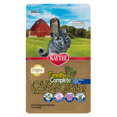 Kaytee Timothy Complete Pet Chinchilla Food, 3 Pound