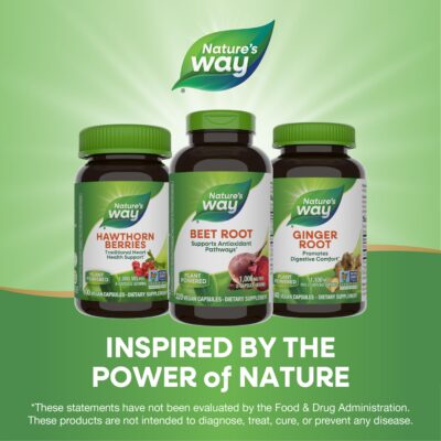 Nature's Way Beet Root, Supports Antioxidant Pathways*, Helps Neutralize Free Radicals*, 1,000 mg per 2-Capsule Serving, Vegan, 320 Capsules (Packaging May Vary) - Image 7