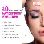 Ruby Kisses Pencil Eyeliner, Retractable Eyeliner, Waterproof, Smudge-Proof Eye Makeup, High Pigmented, 24H Long Lasting Eyepencil (Metallic Gold) - Image 3