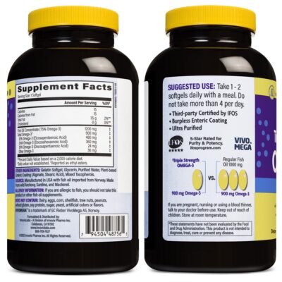 InnovixLabs Triple Strength Omega 3 Fish Oil Supplement, 900 mg, Pure EPA DHA Omega 3 Supplement Brain and Joints, Burpless Omega-3 for Women and Men with Enteric Coating, 200 Capsules - Image 7