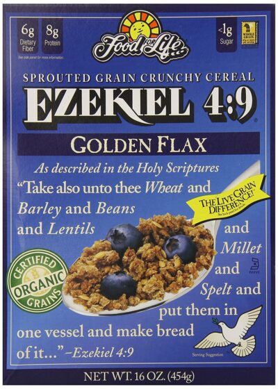 Food For Life Ezekiel 4:9 Organic Sprouted Grain Cereal, Golden Flax, 16-Ounce Boxes (Pack of 6)