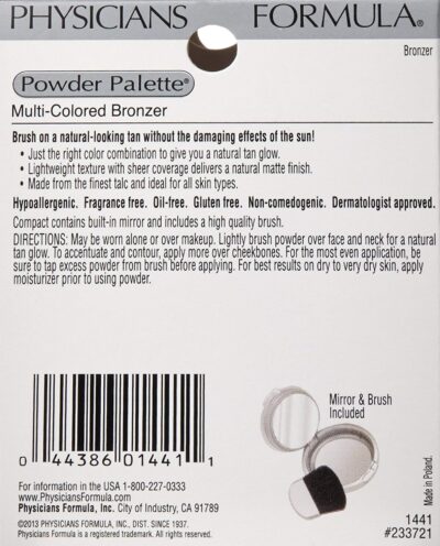 Physicians Formula Powder Palette Multi-Colored Bronzer Bronzer, Dermatologist Tested, Clinicially Tested - Image 6
