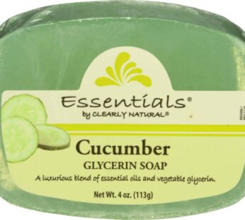 Clearly Natural Glycerine Soap Bar, Cucumber, 4 Ounce