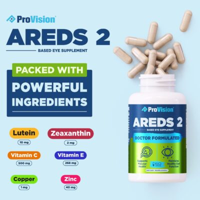 Provision AREDS 2 Eye Vitamins - Enhance Vision Supplements - Lutein Zeaxanthin Vision Complex - 60 Eye Supplement Capsules - Image 2