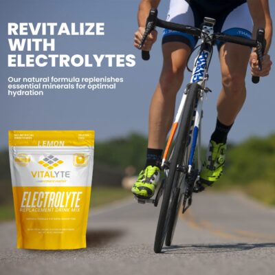 Vitalyte Electrolyte Powder Drink Mix, Isotonic Electrolyte Hydration Mix, Gluten Free Post Workout Powder Mix, Pack of 1, 35 oz., Lemon Flavor - Image 6