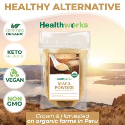 Healthworks Maca Powder Raw (32 Ounces / 2 Pounds) | Certified Organic Flour Use | Keto, Vegan & Non-GMO | Premium Peruvian Origin | Breakfast, Smoothies, Baking & Coffee - Image 6