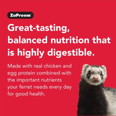 ZuPreem Premium Daily Ferret Food, 4 lb - Made in USA, Complete Nutrition Diet, Highly Digestible, No Corn - Image 2