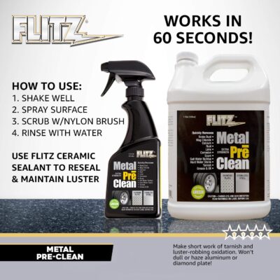 Flitz Metal Pre-Clean - All Metals Icluding Stainless Steel - 16oz Spray Bottle - Image 3