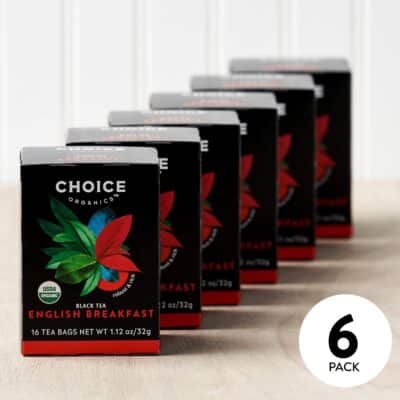 Choice Organics - Organic English Breakfast Tea (6 Pack) - Fair Trade - Compostable - Contains Caffeine - 96 Organic Black Tea Bags - Image 5