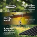 Nature?s Melody Aureole Tunes Wind Chimes ? Outdoor Windchime with 6 Tubes Tuned to E Pentatonic Scale, 100% Rustproof Aluminum, Powder Finish & S Hook Hanger for Sympathy, Memorial Gift or Zen Garden - Image 7