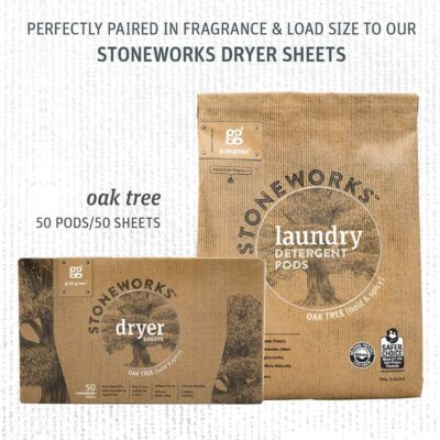 Grab Green Stoneworks Natural Laundry Detergent Powder Pods, Oak Tree, 50 loads - Image 7