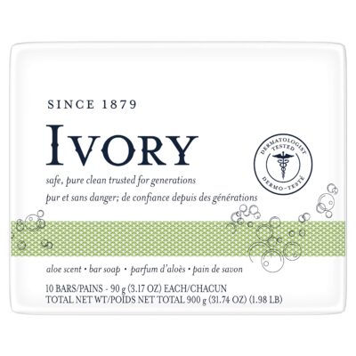 Ivory Bar Soap Aloe Scent, 3.17 Ounce (Pack of 10) - Image 3