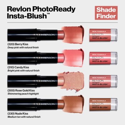 Revlon Blush Stick, PhotoReady Insta-Blush Face Makeup with Cream to Powder Formula, High Impact Color, Moisturizing Creamy Formula, 330 Nude Kiss, 1.15 Oz - Image 4