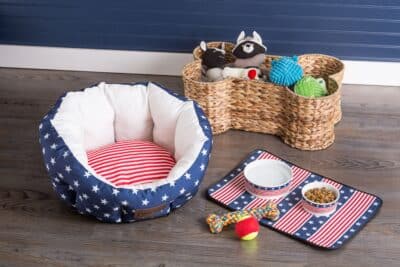 Bone Dry Pet Storage Collection Bone Shape Hyacinth Toy Basket, Natural, Medium - Image 8