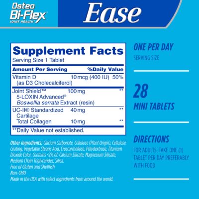Osteo Bi-Flex Ease Advanced Triple Action with Vitamin D Joint Supplements, Mini-Tablets, 28 Count - Image 2
