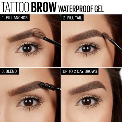 Maybelline TattooStudio Waterproof Eyebrow Gel Makeup, Blonde, 1 Count - Image 6