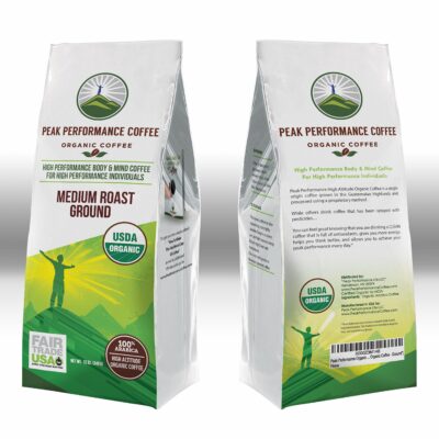 Peak Performance High Altitude Organic Coffee. Fair Trade, Low Acid, Non GMO, and Beans Full Of Antioxidants! Medium Roast Smooth Tasting USDA Certified Organic Ground Coffee Bag - Image 6