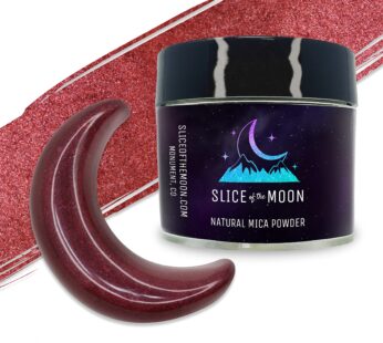 Slice of the Moon | Amaranth Red Natural Mineral Mica Powder, 0.88oz (25g) | for Personal or Professional Use – Cosmetics, Epoxy Resin Projects, Nail Polish, Soaps, Bath Bombs, and Art Projects