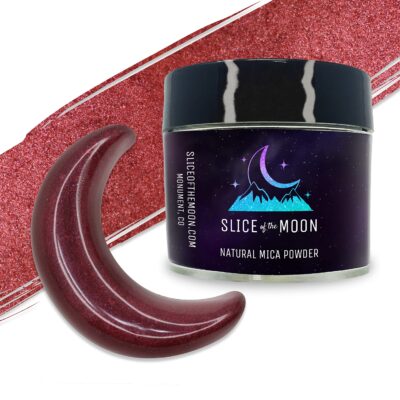 Slice of the Moon | Amaranth Red Natural Mineral Mica Powder, 0.88oz (25g) | for Personal or Professional Use - Cosmetics, Epoxy Resin Projects, Nail Polish, Soaps, Bath Bombs, and Art Projects