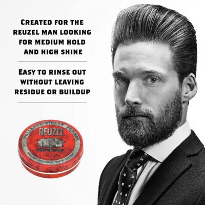 REUZEL Hair Pomade Piglet, Red, 1.3 oz - Image 2