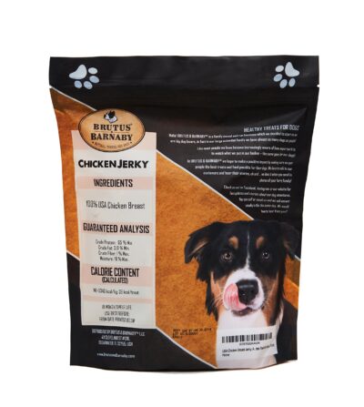 BRUTUS & BARNABY Chicken Jerky Dog Treats- Dehydrated Crunchy USA Premium Fillets, Grain-Free, Preservative-Free, No Fillers. All Natural Chicken Strips are Great for Dogs and Cats (10oz) - Image 5