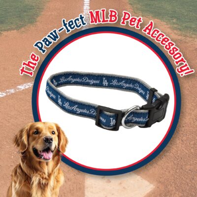 MLB Los Angeles Dodgers Licensed PET COLLAR- Heavy-Duty, Strong, and Durable Dog Collar. Available in 29 Baseball Teams and 4 Sizes - Image 4