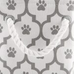 Bone Dry Pet Storage Collection Lattice Paw Print, Medium Rectangle, White/Gray - Image 4